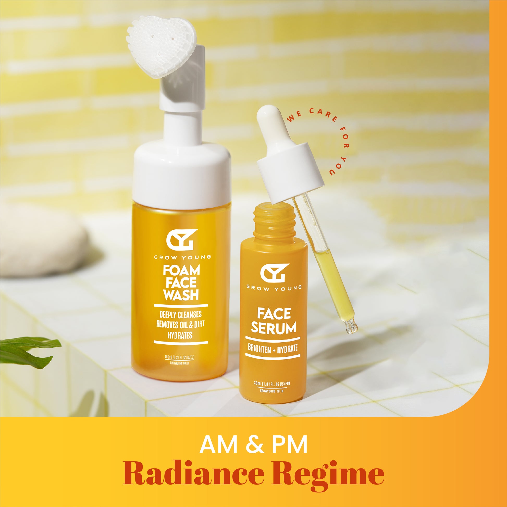 Grow Young Combo: Foam Face Wash + Face Serum