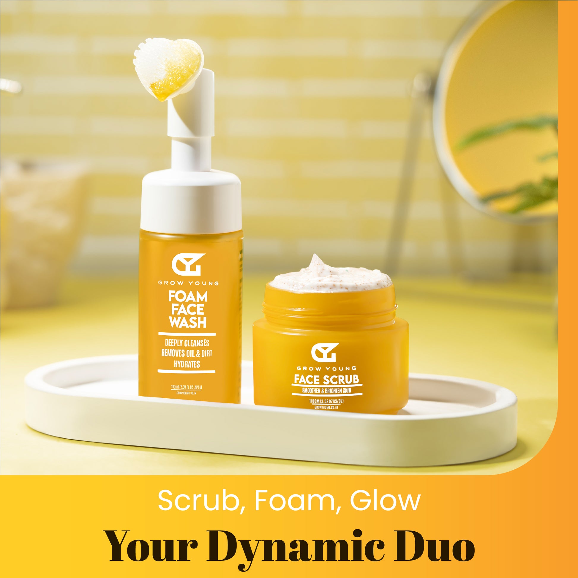 Grow Young Combo: Scrub + Foam Face Wash